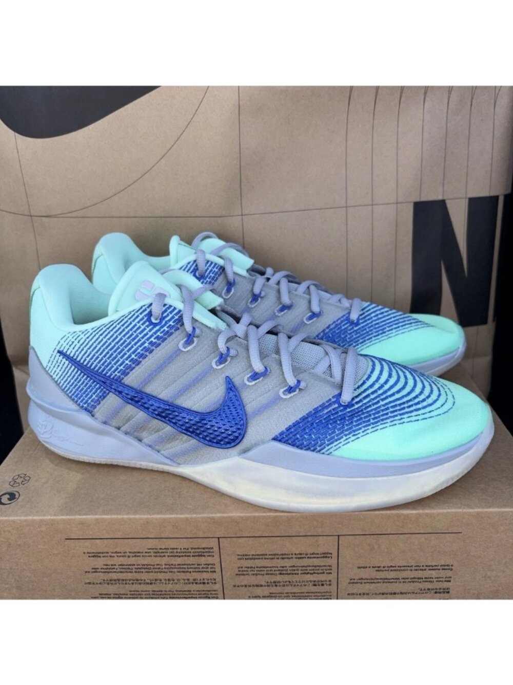 NEW Nike By You Sabrina 3 Mint Blue Gray Silver IO7548-900 Men's Size 10